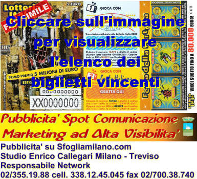 biglietti estratti Lotteria Italia 2009